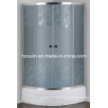 Cabine de douche en verre acide avec verre gris (couleur gris AS-911BD)